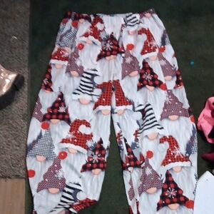 Kids Gnome Pajama Pants - Red and White